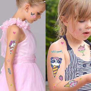 Autocollants de tatouage imperméables pour enfants, glace, décorations, accessoires de fête d'anniversaire, tatouages temporaires pour les mains, cadeaux pour les petits - Product Image 5