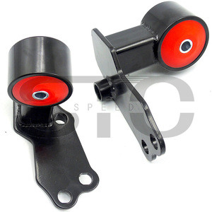 Supports de moteur pour Honda Civic Crx 1988 1991, pièces de rechange avant et arrière avec bagues en caoutchouc rouge - Product Image 4