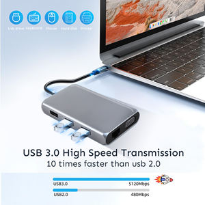 Base de Conexión para Laptop SYONG para 4 Monitores, Base de Conexión 9 en 1 con Monitor Dual para Dell <span class=keywords><strong>HP</strong></span>, Sistema Win10 32/64, MAC OS10.9 o Superior - Product Image 4