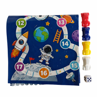 Juego de Mesa de Carreras con Patrón Personalizado, con Dados y Piezas de Coche de Plástico, Juego de Mesa con Movimiento por Rodadura, Regalos Educativos