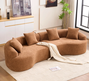 Canapé modulaire pour salon d'appartement, en velours côtelé, compressé sous vide, sectionnel, confortable et incurvé, vente en gros directe usine - Product Image 2