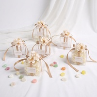 Fournisseur Yiwu Boîtes en Plastique Givré Carrées Champagne 60x60mm, Vente en Gros Directe d'Usine, pour Faveurs de Chocolat de Mariage et Fêtes
