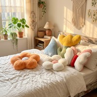 Coussin décoratif en polaire Teddy et Sherpa, 280 GSM, 14 pouces, 100 % polyester, personnalisable, couleurs variées, formes assorties