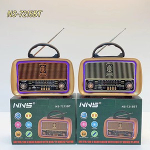 Retro retroceso Vintage Transistor altavoz incorporado caja grande portátil mesa de madera Usb TF tarjeta Fm Am Sw3 bandas <span class=keywords><strong>Radio</strong></span> NS-7215BT - Product Image 4
