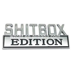 Custom SHITBOX EDITION 3D Emblem Chrome Badge Car Sticker Decoration