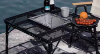 Table pliable légère en alliage d'aluminium moderne - Meubles d'extérieur portables pour le camping, les pique-niques et l'école