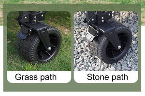 Kereta lipat portabel ditarik tangan troli pegangan ember belakang Trailer berkemah pantai dapat disesuaikan belanja OEM dapat dilipat - Product Image 6