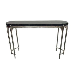 Tavolo Console Moderno con Piano in Quarzo, Tavolino Stretto e Piccolo per Ingresso e Soggiorno - Product Image 5