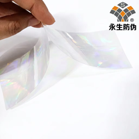 Feuille de lamination holographique transparente, autocollant holographique