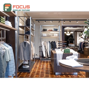 Contemporary Retail Shop Mixed Material Glass Showcase Odm Supplier Apparel Store - Product Image 2