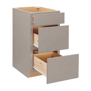 Gabinetes de cocina sin marco carcasa madera contrachapada/MDF/tablero de partículas unidades de gabinete de cocina modulares RTA losa al ras hecha en Vietnam - Product Image 3