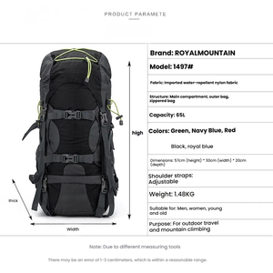 <span class=keywords><strong>Sac</strong></span> à dos <span class=keywords><strong>de</strong></span> camping imperméable et respirant en polyester 65L avec doublure USB - <span class=keywords><strong>Sac</strong></span> <span class=keywords><strong>de</strong></span> randonnée multifonctionnel unisexe pour l'alpinisme en plein air - Product Image 4
