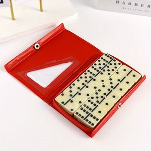 Wholesale Double Six Plastic Set Classic Board Game Family 28 Dominoes Portable Case Eco-Friendly Leisure Gifts <b>Entertainment</b> - Product Image 3