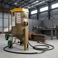 Machine de sablage à sec mobile, équipement de nettoyage par sablage portable avec roues pour l'élimination de la rouille et la préparation des surfaces