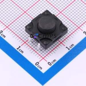 TS018-CBY1FH6.5 Tactile Switch Through hole-4P,12x12mm Switch Single Pole Single Throw Round Button 2.5N Through Hole - Product Image 1