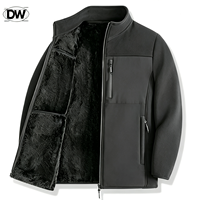 Veste polaire pour homme à col montant et fermeture éclair intégrale, doublée polaire d'agneau, style streetwear, manteau d'hiver chaud, vente en gros