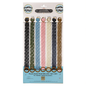 Ceinture en cuir ciré à boucle ronde multicolore, 240 pièces, ceintures en tissu pour femmes, accessoire de mode - Product Image 2