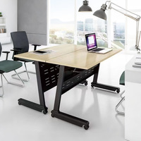 Table de formation moderne minimaliste en PVC, bureau mobile à combinaison libre, bureau de tutorat, bureau double place