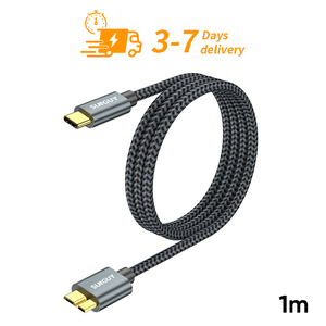 Cable de carga USB C de alta velocidad SUNGUY, trenzado de nailon, 1 m, cable de datos de carga rápida para teléfono y portátil. - Product Image 1