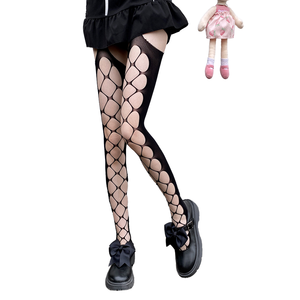 JK Vớ Treo Cyber Phổ Biến Lỗ Mùa Hè Mỏng Nhật Bản Mô Hình Ống Dài Hơn Đầu Gối Lolita Vớ Phụ Nữ - Product Image 1