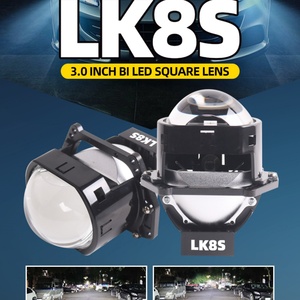 SANVI LK8S Dual Reflector Cup Design Bi-<b>led</b> <b>Projector</b> Lens 3 Inch <b>Led</b> Headlight <b>Projector</b> Square <b>Led</b> <b>Projector</b> Car - Product Image 2