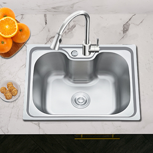 Nhà máy trực tiếp 100cm dưới băng ghế dự bị gắn duy nhất Bát bồn rửa chải Bạc SUS304/201 ép Thép không gỉ tùy chỉnh bán buôn - Product Image 1