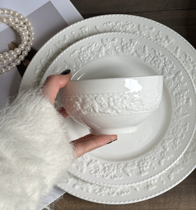 Cadeaux d'affaires modernes, vaisselle en porcelaine émaillée durable et écologique, ensemble de plats avec assiettes en céramique sans BPA de qualité alimentaire - Product Image 5