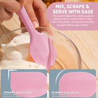 Spatules en silicone colorées de qualité alimentaire supérieure, antiadhésives, résistantes à la chaleur et durables pour la cuisine, la pâtisserie et la cuisson des gâteaux