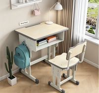 Ensemble bureau et chaise pour enfants réglables en hauteur avec tiroir de rangement et crochet pour l'école et la maison