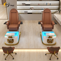 Luxe personnalisé moderne professionnel manucure salon de massage des pieds spa rose sans canalisation jet chaise de pédicure électrique avec bassin