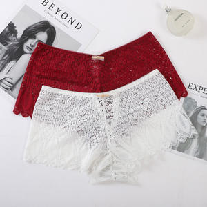 Braguitas de encaje de talle alto para mujer, de nailon tejido, sexys y cómodas - Product Image 1