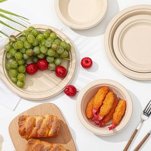 Bols rectangulaires personnalisés en pulpe de bagasse de canne à sucre et papier kraft imprimés pour snacks, emballage alimentaire, salades et soupes - Product Image 4