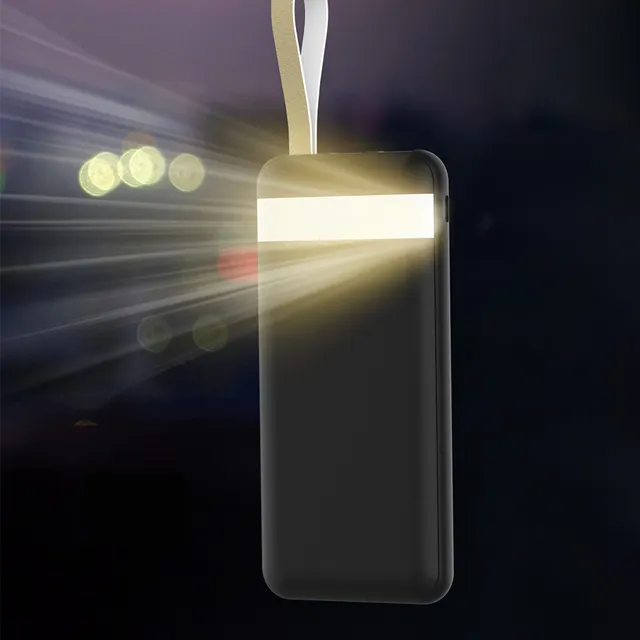 LED Light Phone Torch Power Bank 10000mAh Type-C Station Mobile Charger MINI Cheap Price