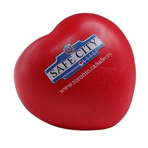 Pelota Antiestrés en Forma de Corazón de PU Roja, Juguete Promocional en Oferta - Product Image 2