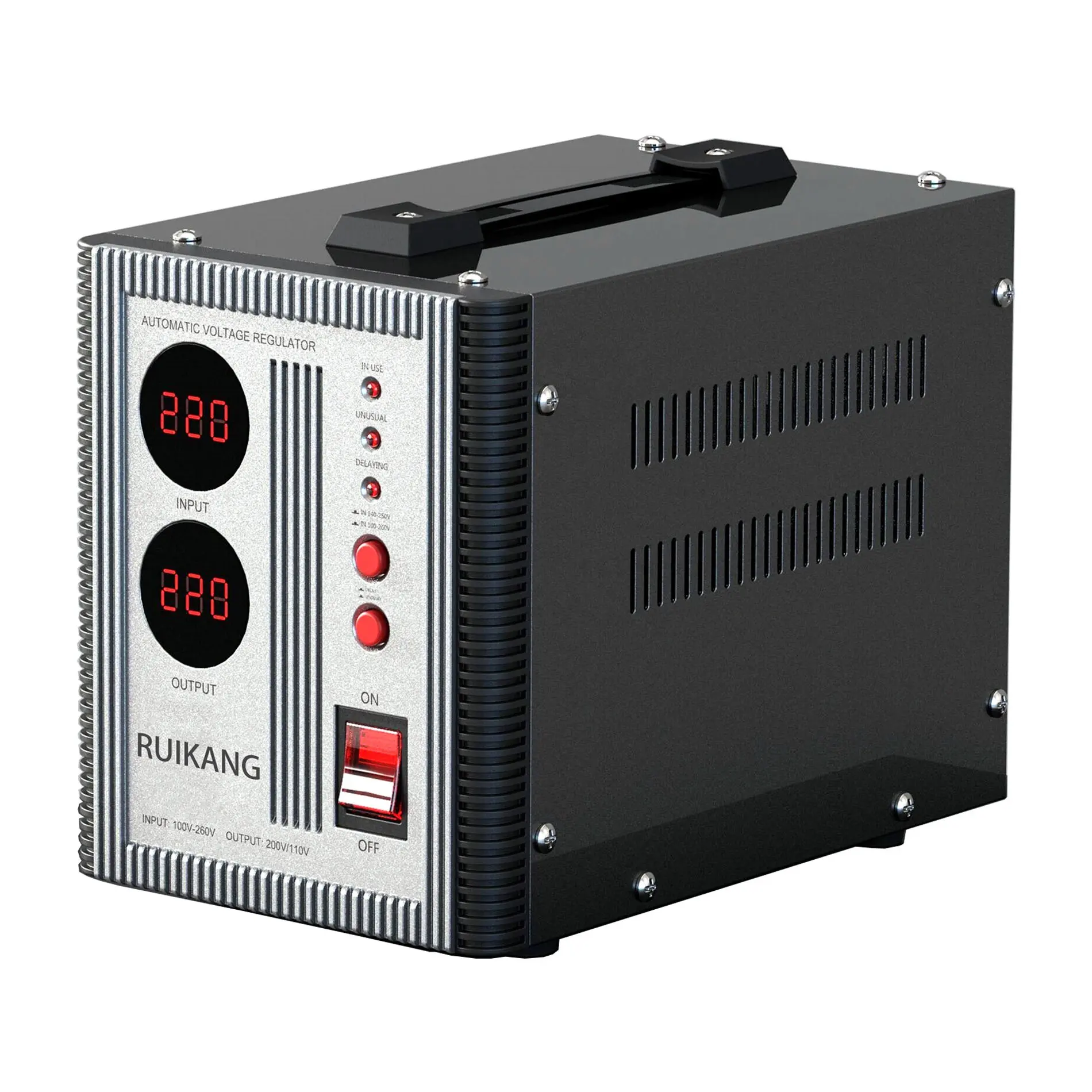 RUIKANG-regulador de voltaje automático monofásico para ordenador, pantalla Digital de 140V a 260V, entrada de 1500VA, 50hz y 60hz