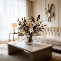 Décorations de plantes artificielles - Durables, écologiques, légères, en plastique, haute simulation, pour usage intérieur, pour Thanksgiving et Noël