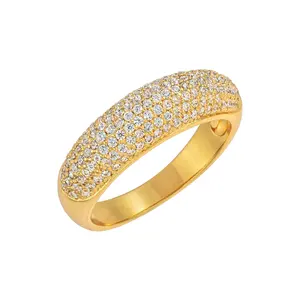Серийная поставка 925 стерлингового серебра 18 к позолоченные Свадебные Ювелирные Дубай обручальные кольца для женщин