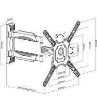 Soporte de Pared Universal para TV LED/LCD con Movimiento Completo, para Pantallas de 13 a 55 Pulgadas