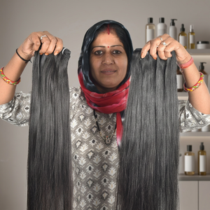 Extensiones de cabello humano indio Temple sin procesar 100%, paquetes vírgenes crudos, cutícula alineada, Color Natural, cabello humano de onda recta - Product Image 6