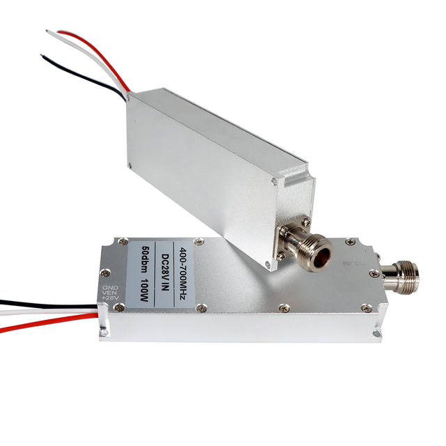LORA 400-700MHz 100 Watts GaN Amplifier Module High Power FPV UAV Defense Wide Band RF Module -100W-470 N-Female for