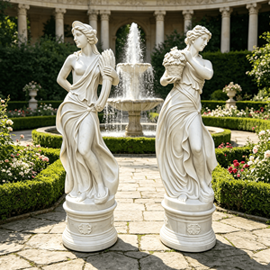 Scultura d'<span class=keywords><strong>Angelo</strong></span> in Marmo Bianco Personalizzata per Giardino, Statua <span class=keywords><strong>di</strong></span> <span class=keywords><strong>Angelo</strong></span> a Grandezza Naturale per Esterni - Product Image 3
