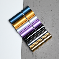 Maßgefertigte 10ml Zylinder-Parfümflasche aus Glas mit Innenglas, Bedruckte Mini-Aluminium-Sprühflasche, Leere Nachfüllbare Parfümflasche