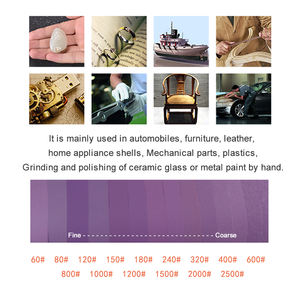 Papel de lija abrasivo púrpura de 230x280mm, papel de lija automotriz, hoja de lijado húmedo <span class=keywords><strong>y</strong></span> seco para pulir muebles de madera para coche - Product Image 5