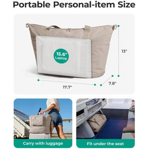 Bolsa <span class=keywords><strong>de</strong></span> Viaje Plegable y Expandible Ligera con Asa Resistente, <span class=keywords><strong>para</strong></span> Llevar en Avión, con Compartimento <span class=keywords><strong>para</strong></span> Zapatos y Organizador - Product Image 3