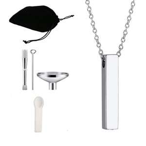 Ciondolo in urna cremazione commemorativa ricordo ceneri gioielli in acciaio inox sublimazione urna collane per cenere - Product Image 3