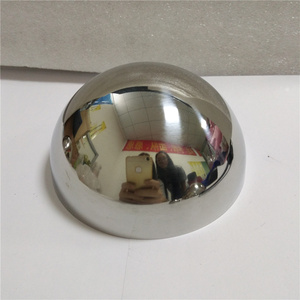 Demi-sphère en acier inoxydable poli miroir, métal, demi-sphère creuse - Product Image 4