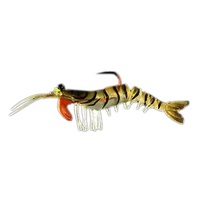 LanQuan – leurre souple avec hameçon, appât artificiel de type crevette, en gel de silice, 90mm