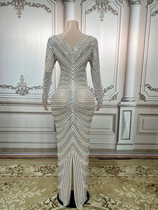 NOVANCE ملابس نسائية للخريف-فساتين أنيقة فاخرة لامعة جوهرة مقاس كبير فساتين أم العروس - Product Image 5