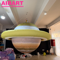 Saturne gonflable suspendu, Artair Inflatables, planète gonflable personnalisée à neuf planètes, planète Saturne gonflable