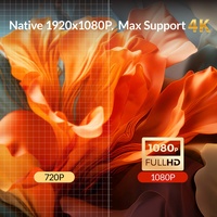 Proyector Inteligente Android BYINTEK U14 Full HD 1080P 750 ANSI Enfoque Automático Compatible con 4K WiFi 6 Cine en Casa Smart TV Proyector para Juegos